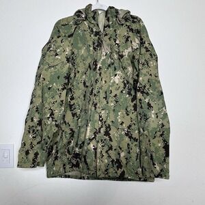 US Navy Type III Parka Working Men's Small Regular Green Digital Camo EUC
